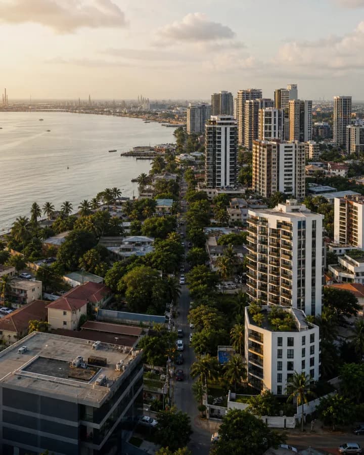 Lagos cityscape representing Nigerian neighbourhood research